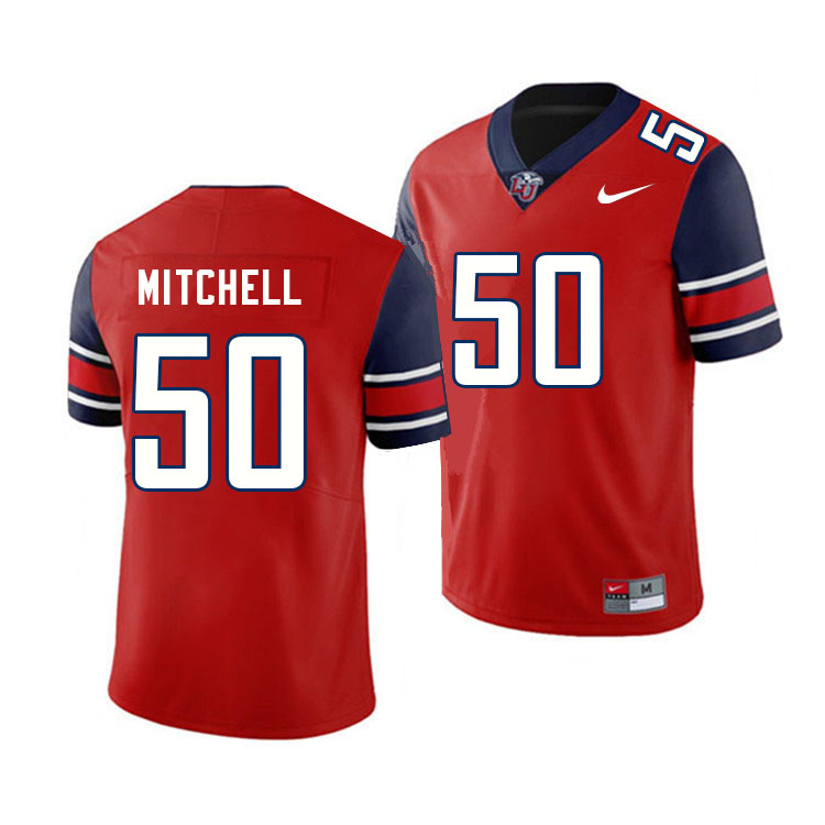 Men-Youth #50 Chase Mitchell Liberty Flames 2023 College Football Jerseys Stitched-Red